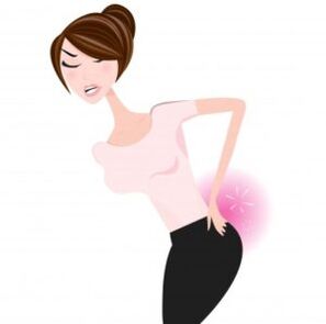 Acute pain in the lower back in a girl
